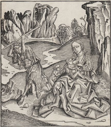 Michael Wolgemut (e bottega) Adam und Eva mit ihre