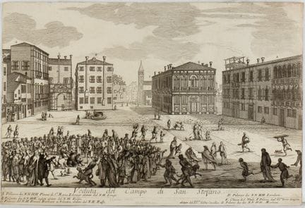 Vue du Campo di San Stefano, graveur anonyme du XV