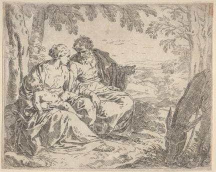 Simone Cantarini Il Pesarese Flight into Egypt

Et