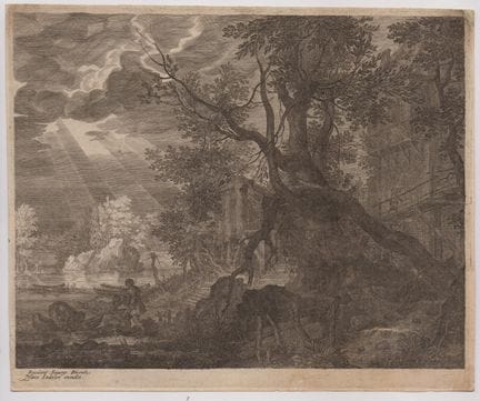 Aegidius Sadeler II Landscape with a Large Tree an