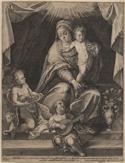 Crispijn de Passe I Madonna and Child with Angels
