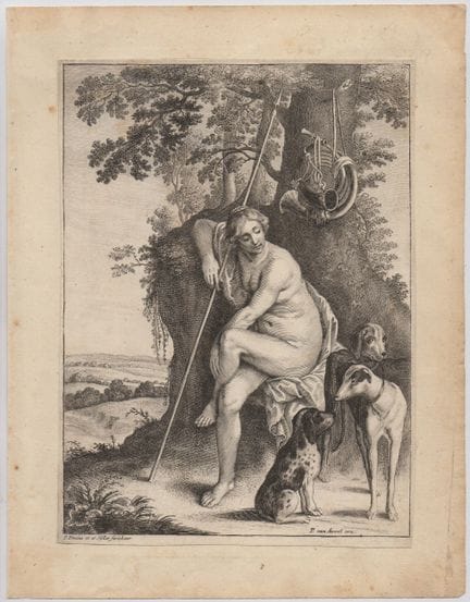 Wenceslaus Hollar - « Diana » de Paulus Pontius, d