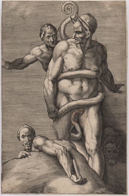 Cherubino Alberti Demons, after Michelangelo

Etch