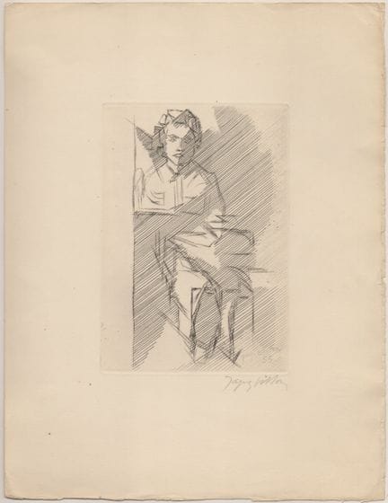 Jacques Villon, *La Lecture*, 1955

Eau-forte et p