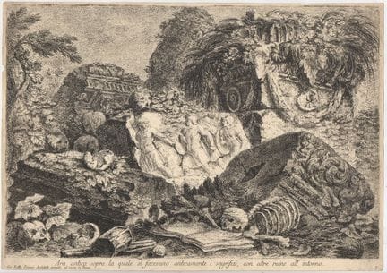 Giovanni Battista Piranesi : Autel antique sur leq