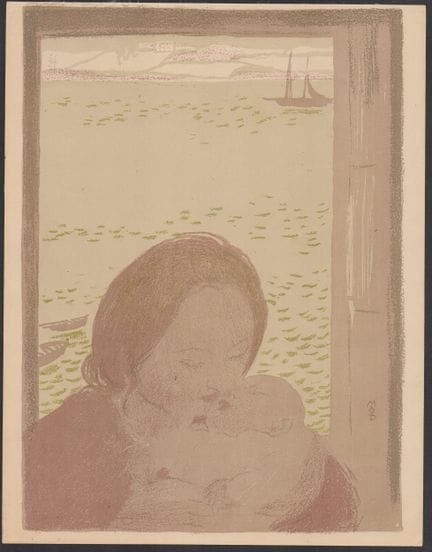 Maternité devant la mer au Pouldu

Lithographie, 3