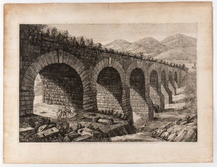 Luigi Rossini, Vue du pont de Nona à la sortie de 
