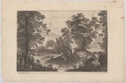 Aegidius Sadeler II Mountainous Landscape with Str
