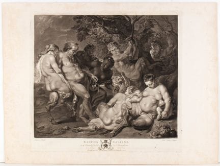 Richard Earlom, « Les Bacchanales », d’après Ruben