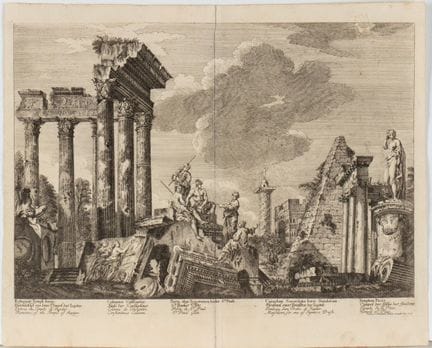 Georg Christoph Kilian, « Capricci avec des ruines