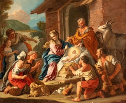 皮耶特罗·巴尔德利诺
（那不勒斯 1732年 — 那不勒斯 1806年）

《牧羊人的朝拜》
布面油
