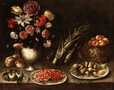 17世纪活跃于罗马的艺术家
()

水果、花卉和蔬菜静物画
布面油画
67.5×84.5厘米。已装裱