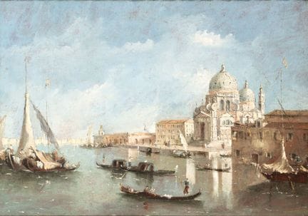 弗朗切斯科·瓜尔迪（门下画派）
（威尼斯 1712 — 1793）

《圣玛丽亚·德拉·萨卢特教堂景