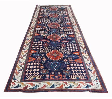 A Kazak long rug with tree design Caucasus, 1900 c