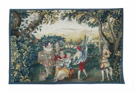A tapestry with an idyllic rural scene Flanders, f