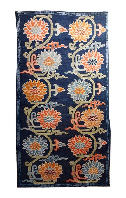 An antique “Khaden” with lotus flower designs Tibe