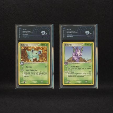Nidorina #40 &amp; Nidorino #41 Lot, EX FireRed &a