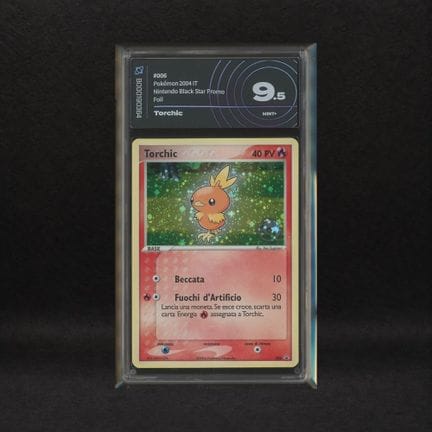Torchic #6 Holo (Swirl) Poké Ball, Nintendo Black 