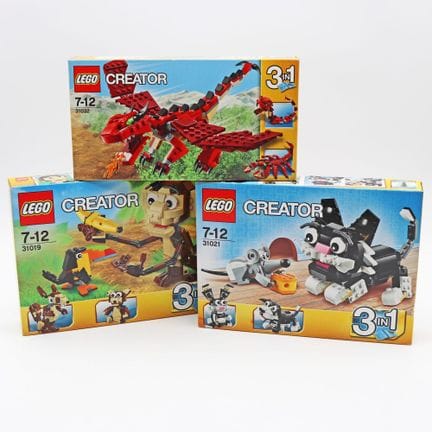 LEGO Creator 3-in-1 Creatures – Three-Set Lot 2014