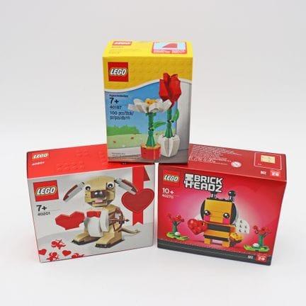 Personnages et fleurs LEGO pour la Saint-Valentin 