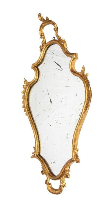 Miroir doré de style Louis XV, XXe siècle   Hauteu