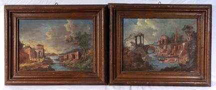 Grand Tour, early 19th century, oil on canvas, 25 