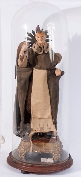 Heiliger, Skulptur im Rund 19. Jahrhundert 45 x 18