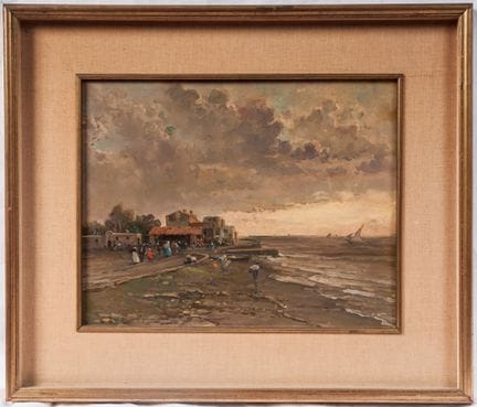 Beach with boats second half of the 20th century O