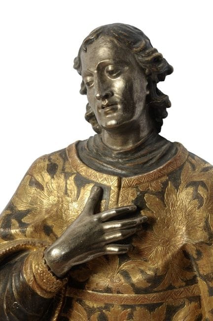 Portrait of a saint. Probably Saint Stephen—wooden