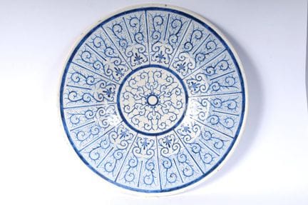 GAETANO MANNUCCI PONZI

Ceramic pump plate, 1890, 