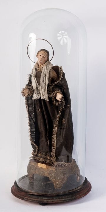 Santa, Rundplastik Neapel, 19. Jh. 40 x 15 cm (nur
