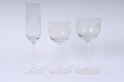 Set of twenty-four glasses from the early 20th cen