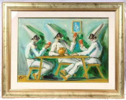 GLAUCO TARQUINI

Pulcinella at the Table   Oil on 