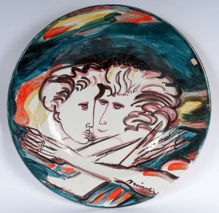 REMO BRINDISI

Polychrome ceramic plate, second ha
