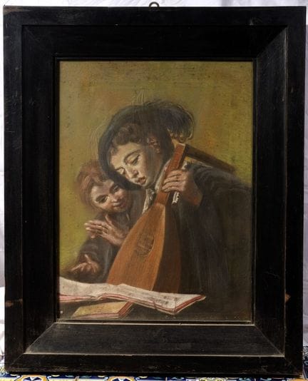 Musicians, Early 20th Century  Pastel on paper, 60