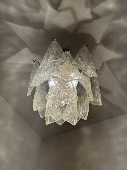Lustre en verre des années 70/80   04 x 38 cm.
Mod