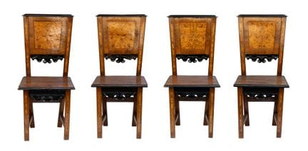 Ensemble de quatre chaises de Lombardie - Vénétie,