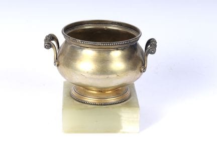 Silberne Vase mit zwei Henkeln, 20. Jahrhundert   