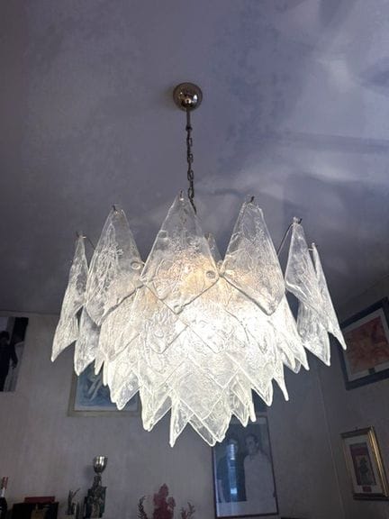 Suspension des années 70/80   48 x 68 cm
Verre de 