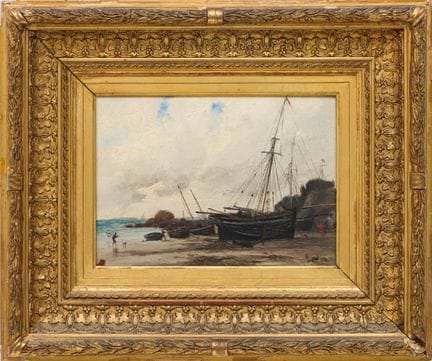 Léon DE BELLÉE (1846-1891)
Barcos pesqueros con ma