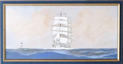 Léon HAFFNER (1881-1972)
Velero
Gouache sobre pape