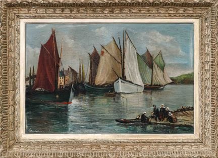 E. BARBEDIENNE (siglos XIX-XX)
Barcos en el puerto