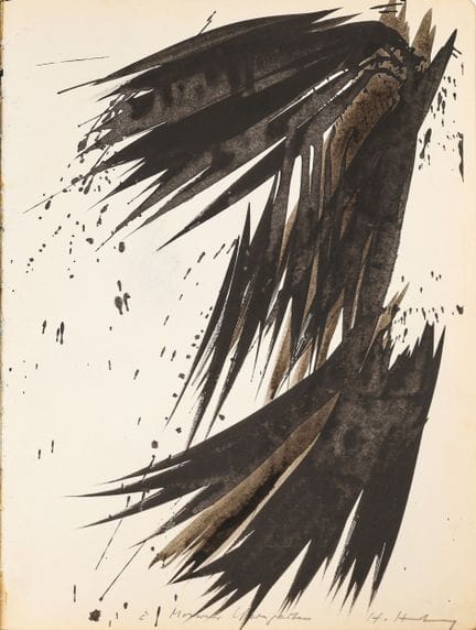 Hans HARTUNG (1904-1989) 
Composizione - 1957 
Inc