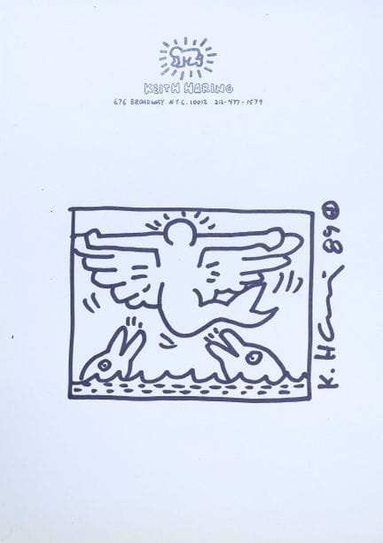 Keith HARING (1958-1990), d’après 
- Angel with do