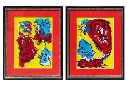 Karel APPEL (1921–2006)
Figuren auf gelbem Hinterg
