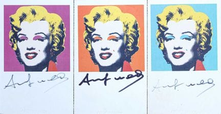 Andy WARHOL (1928-1987), da 
- Marilyn
Tre cartoli