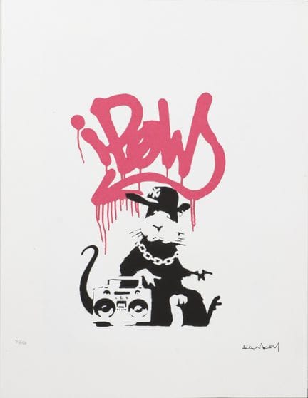 BANKSY (geb. 1974), nach 
- Gangsta Rat
Farbdruck 