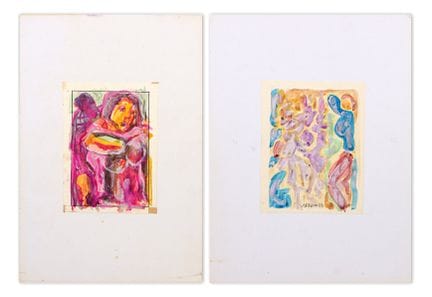 内梅特·米克洛什（1934-2012）
肖像 / 人物 - 2023
两幅水彩画（纸本）
其中一幅在