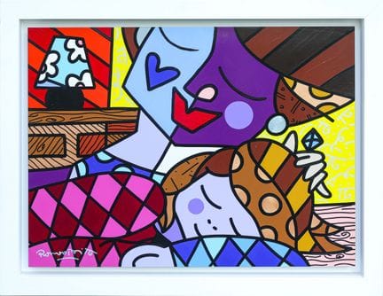 罗梅罗·布里托（Romero BRITTO，生于1963年）
《母与子》——2001
亚克力画布
左