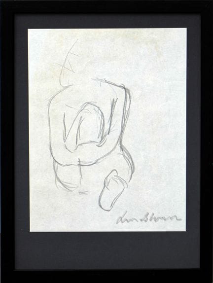 本特·林德斯特伦（1925-2008）
《坐着的裸体》——约1970年
炭笔画于纸上
右下角签名
3